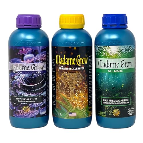 Madame Grow - Concime Universale Potenzia Crescita E Fioritura - Ideale Per Tutti I Tipi Di Semi - 3 X 1 L