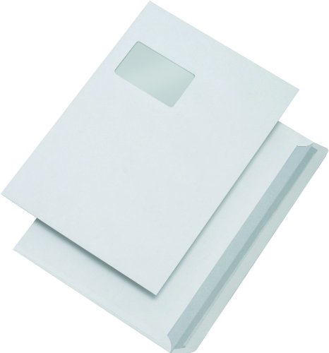 Mail Media 287380 Spedizione Borsa C4 Adesiva Con Finestra, Bianco