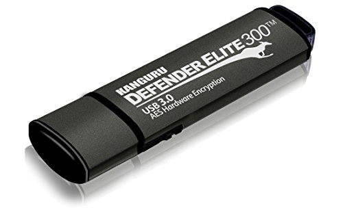Kanguru Defender Elite300 – 128 Gb Flash Drive Con Crittografia Hardware - Certificato Fips 140-2 - Superspeed Usb 3.0 – Resistente All'Acqua