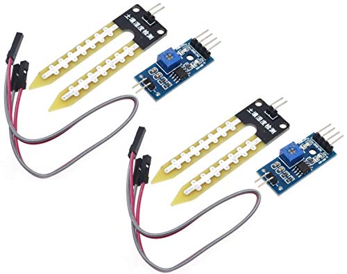 Tecnoiot 2Pcs Soil Hygrometer Humidity Detection Module Soil Moisture Water Sensor