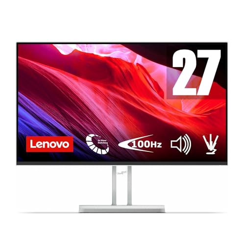 Lenovo L27I-4B Monitor 27" (Ips, 1920 X 1080 Px, 16:9, 100 Hz, Tempo Di Risposta 4Ms, Hdmi, Vga, Montaggio Vesa 100 Mm, Supporto Inclinazione) Colore