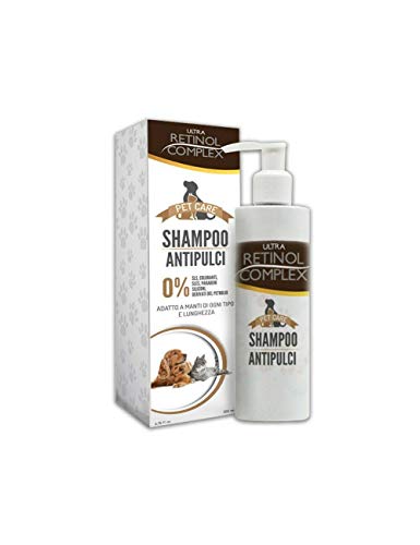 Shampoo Antipulci Retinol Complex Cane Gatto Pet Care Bagno Lavaggio Animali