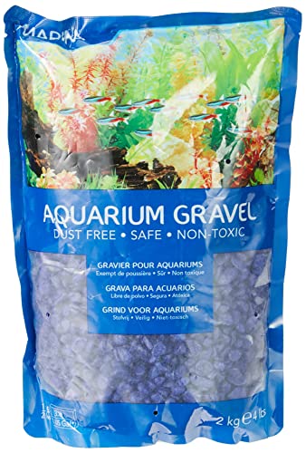 Marina - Ghiaia Decorativa Per Acquario, 2Kg, Blu