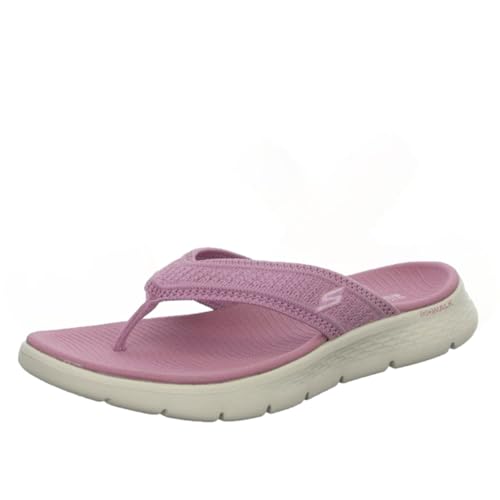 Skechers Go Walk Flex 141459 Infradito Comfort, Sandali Sportivi Da Passeggio, Disponibile In Rosa E Beige (Mauve, Sistema Taglie Calzature Eu, Adulto