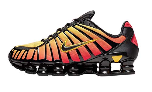 Nike Shox Tl, Sneaker Uomo, Black/Black-Amarillo-University Red, 41 Eu
