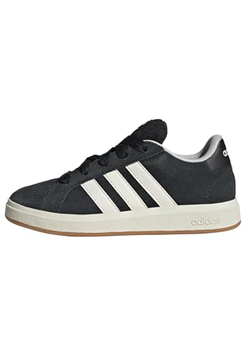 Adidas Grand Court 00S Shoes Kids, Scarpe Unisex-Bambini, Core Black/Off White/Gum, 39 1/3 Eu