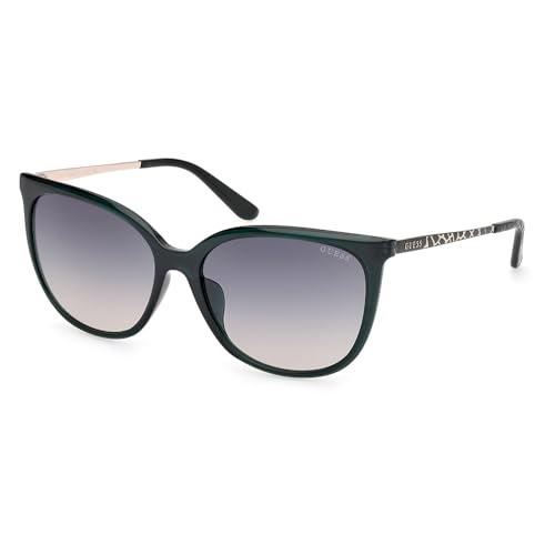 Guess Women Gu00150-H96P59 Sunglass, Occhiali Donna, Verde Scuro Lucido, 59