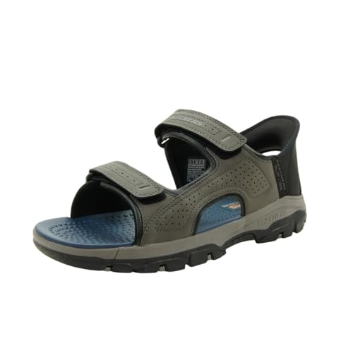 Skechers Tresmen Reece, Sandalo Sportivo Uomo, Charcoal, 42 Eu