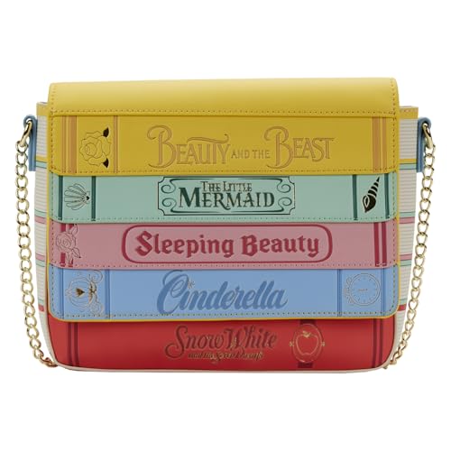 Loungefly Borse, Bolso Bandolera Libros Clasicos Princesas Disney Unisex-Adulto, Multicolore