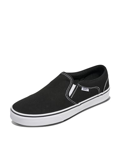 Vans Asher, Sneaker, Uomo, Canvas Black/White, 44 Eu