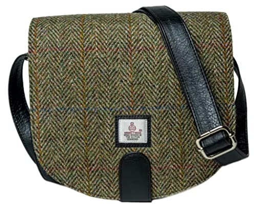 Terrapin Trading Borsa A Tracolla In Tweed - A Forma Di U - Verde, Verde Campagna, Verde Paese