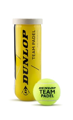 Dunlop Team Padel, Palline Da Padel Per Il Tempo Libero E L'Allenamento (1X3 In Lattina)