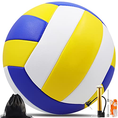 Bibykivn Palla Da Pallavolo,Pallone Beach Volley,Soft Touch Volleyball, Per Spiaggia Palestra Addestramento,Articolo Con Zaino E Borsa A Rete Con Pomp
