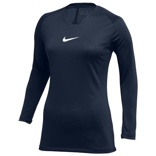 Nike Av2610-410 Dri-Fit Park First Layer T-Shirt Donna Midnight Navy/White L