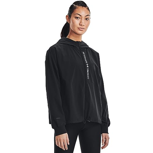 Under Armour Women'S Ua Woven Full-Zip Jacket, Warmup Tops Donna, Nero, Xs