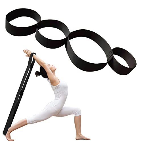 Apomoons Fascia Per Yoga, 4 Passanti, Per Yoga, Pilates E Fascia, Aiuto Per Lo Stretching E La Terapia Del Dolore Sostenibile, 100% Cotone, Lunghezza