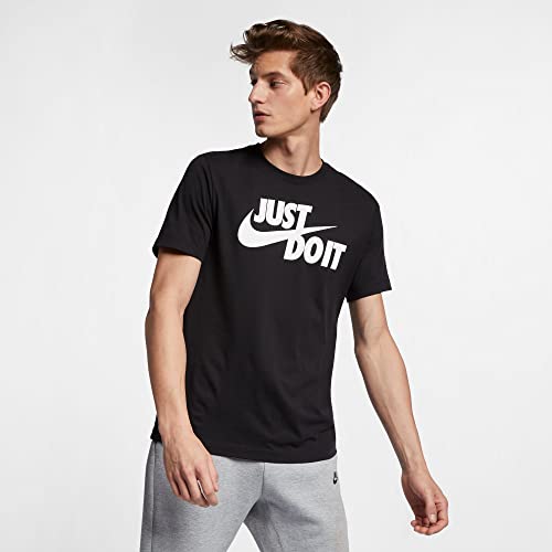 Nike Sportswear Just Do It Swoosh, T-Shirt Uomo, Nero (Black/White 011), Medium