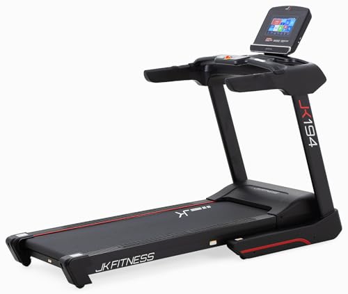 Jk Fitness Tapis Roulant Elettrico Jk194【Motore Professionale Ac 4.0] (Velocità 1-22 Km/H】[Schermo Touch Hd 10” (Inclinazione 15 Livelli) Superficie 5