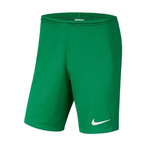 Nike Dri-Fit Park 3, Pantaloncini Da Calcio Bambino, Pino Verde/Bianco, Xl