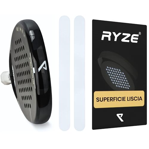 Ryze Protezione Racchetta Padel Trasparente - Superficie Liscia - Paracolpi Racchetta Padel In Confezione Da 2 - Paracolpi Padel Resistente E Elastico