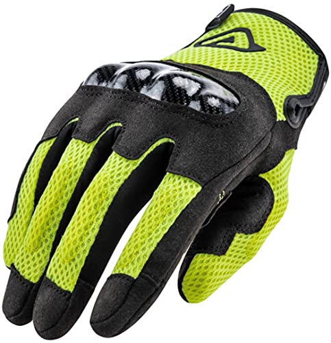 Acerbis Ramsey My Vented Guanti Moto (Black/Neon,Xl)