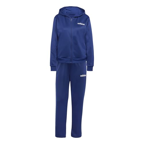 Adidas Donna Essentials Linear Tracksuit, Dark Blue, M