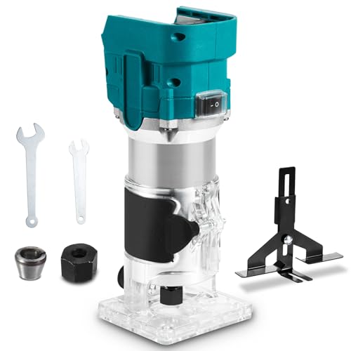 Onevan Fresa A Batteria Per Batterie Makita Da 18 V, Fresatrice Elettrica Con Una Sola Mano, 6 Marce, 10000 – 30000 Giri/Min, Senza Spazzole Per Legno