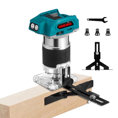 Onevan Fresa A Batteria Per Makita Da 18 V, Senza Spazzole, Fresatrice Per Bordi Con Una Sola Mano, Batteria Katsu Tools Per La Lavorazione Del Legno,