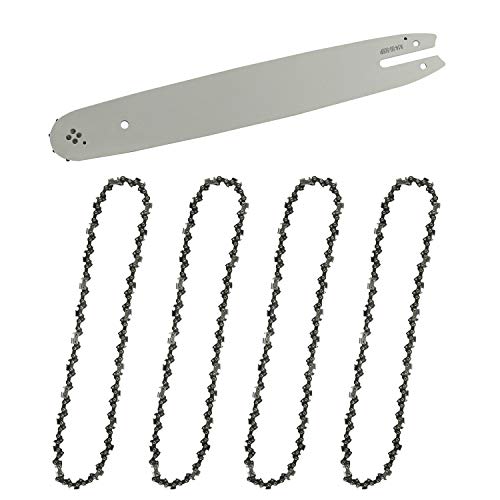 Barra Di Guida E 4 Catene Per Motosega, Barra Per Motosega Da 35 Cm, Catene Per Motosega A Forma Quadrata Da 1,3 Mm, Lunghezza 50 Maglie, Compatibile