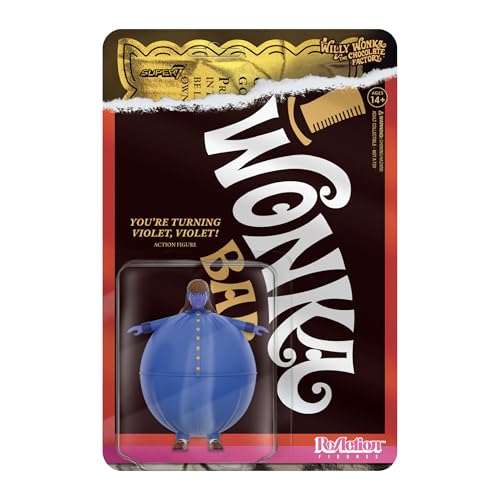 Super7 - Action Figure Di Violetta Beauregarde Mirtillo Del Classico Film Willy Wonka E La Fabbrica Di Cioccolato, 9,5 Cm, Giocattoli Rétro E Da Colle