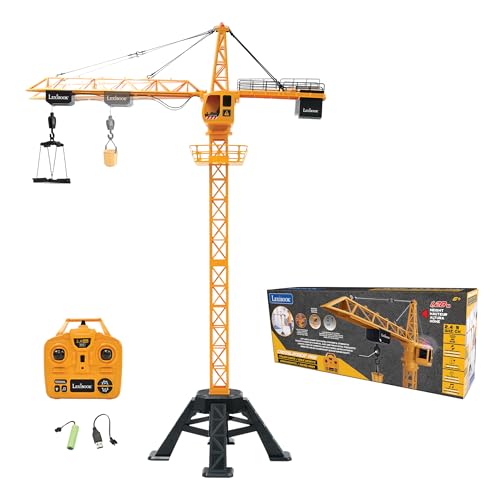 Lexibook, Crosslander® Pro, Rc Crane, Gru A Torre Telecomandata, Altezza 1,28 M/4,20 Ft, Solleva Fino A 500G /1.10 Lb, Multidirezionale, Effetti Sonor