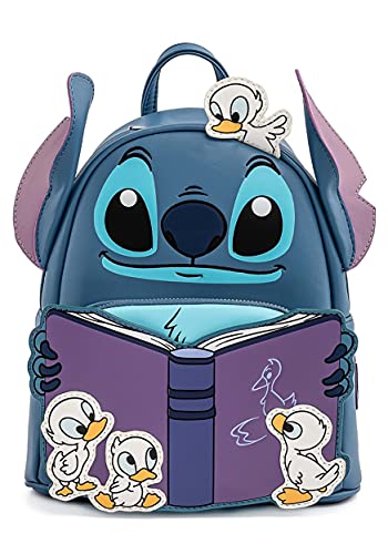 Loungefly 198012 Zainetto Disney Lilo & Stitch Story Time Duckies, Colore Blue, Purple, White, Wdbk1656