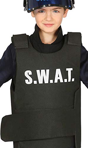 Fiestas Guirca Gilè Agente Swat Bambino - Giubbotto Antiproiettile Bambino Pettorina Swat