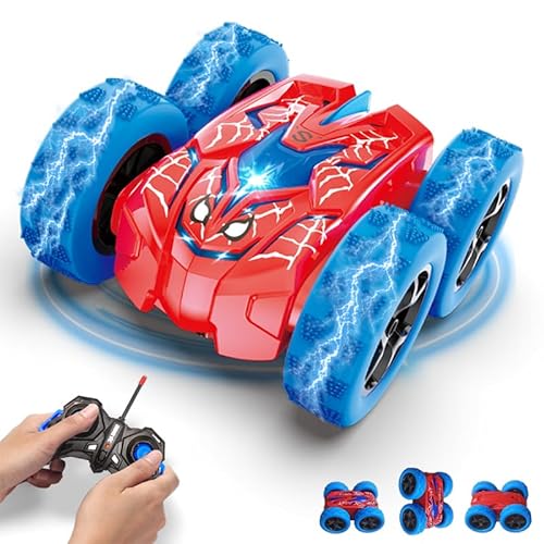 Macchina Telecomandata Per Bambini, Giocattolo Spider Rc Auto Radiocomandata Camion Con Led Luce Macchinine Bimbo Giochi 3-12 Anni Natale Compleanno,