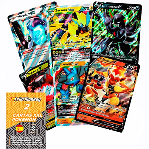 Pokemon - Confezione Xxl Da 2 Carte Jumbo Gx, Ex, V O Vmax, Incluse