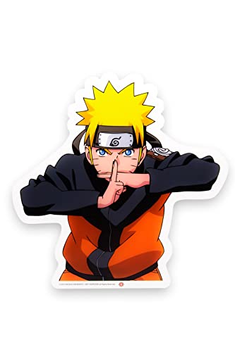 Teknofun - Licenza Naruto Shippuden - Naruto Led Wall Neon 40 Cm - Decorazione Luminosa - Cavo Usb (Incluso) - Consegnato Con 2 Supporti - Per Bambini
