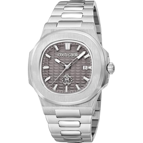Roberto Cavalli Orologio Analogico Al Quarzo Uomo Con Cinturino In Acciaio Inox Rc5G136M0035