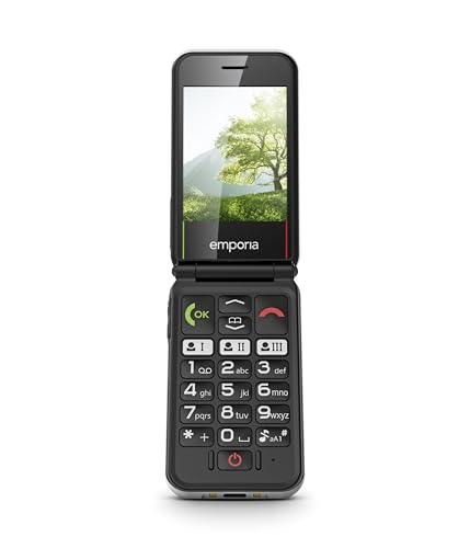 Emporia Simplicityglam.4G - Cellulare Per Anziani Senza Contratto, Con Tasti Grandi, Pulsante Di Chiamata Di Emergenza, Display A Colori Da 2,8 Pollic