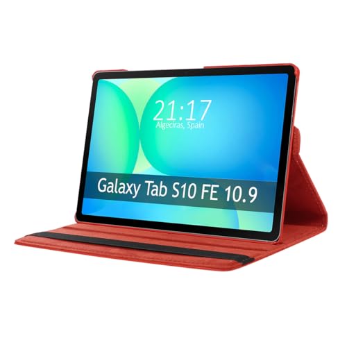 Custodia Girevole 360 Per Samsung Galaxy Tab S10 Fe Colore Rosso