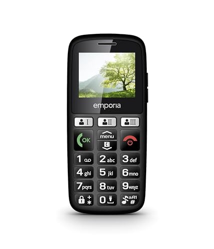 Emporia E30 Seniorenhandy, 30 Anni, Senza Contratto, Telefono Cellulare Con Pulsante Di Emergenza, Tasti Extra Grandi, Ideale Per Anziani, Facile Da U