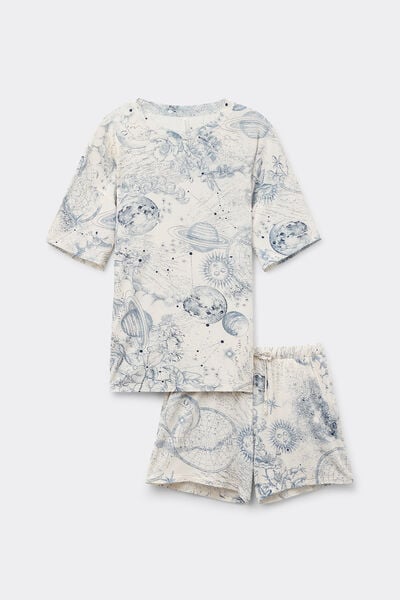 Intimissimi Pigiama Corto in Fresh Bamboo Luxury Dreams Donna Stampa Taglia L