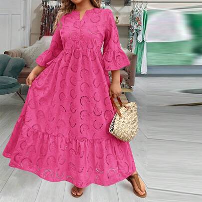 Abiti taglie forti, vestito rosso di San Valentino, abiti lunghi per donne, abiti estivi, abiti estivi boho, stile old money in cotone