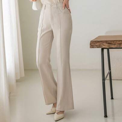Pantaloni eleganti di colore tinta unita per donna, pantaloni eleganti da donna
