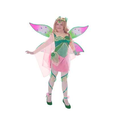 Flora Bloomix Winx Club Kostüm Verkleidung für Mädchen (Größe 7-9 Jahre)