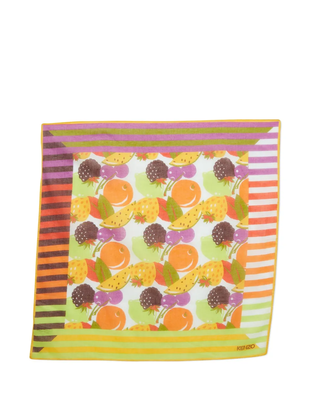 Kenzo Pre-Owned fruit-print cotton scarf - Giallo