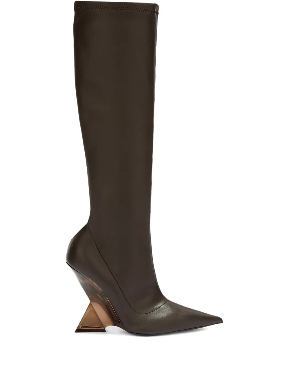 The Attico 105mm Cheope knee-high boots - Marrone