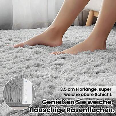 Tappeto a pelo lungo per soggiorno, tappeto per camera da letto, tappeto moderno, soffice e morbido, tappeto per soggiorno, tappeto moderno a pelo lun