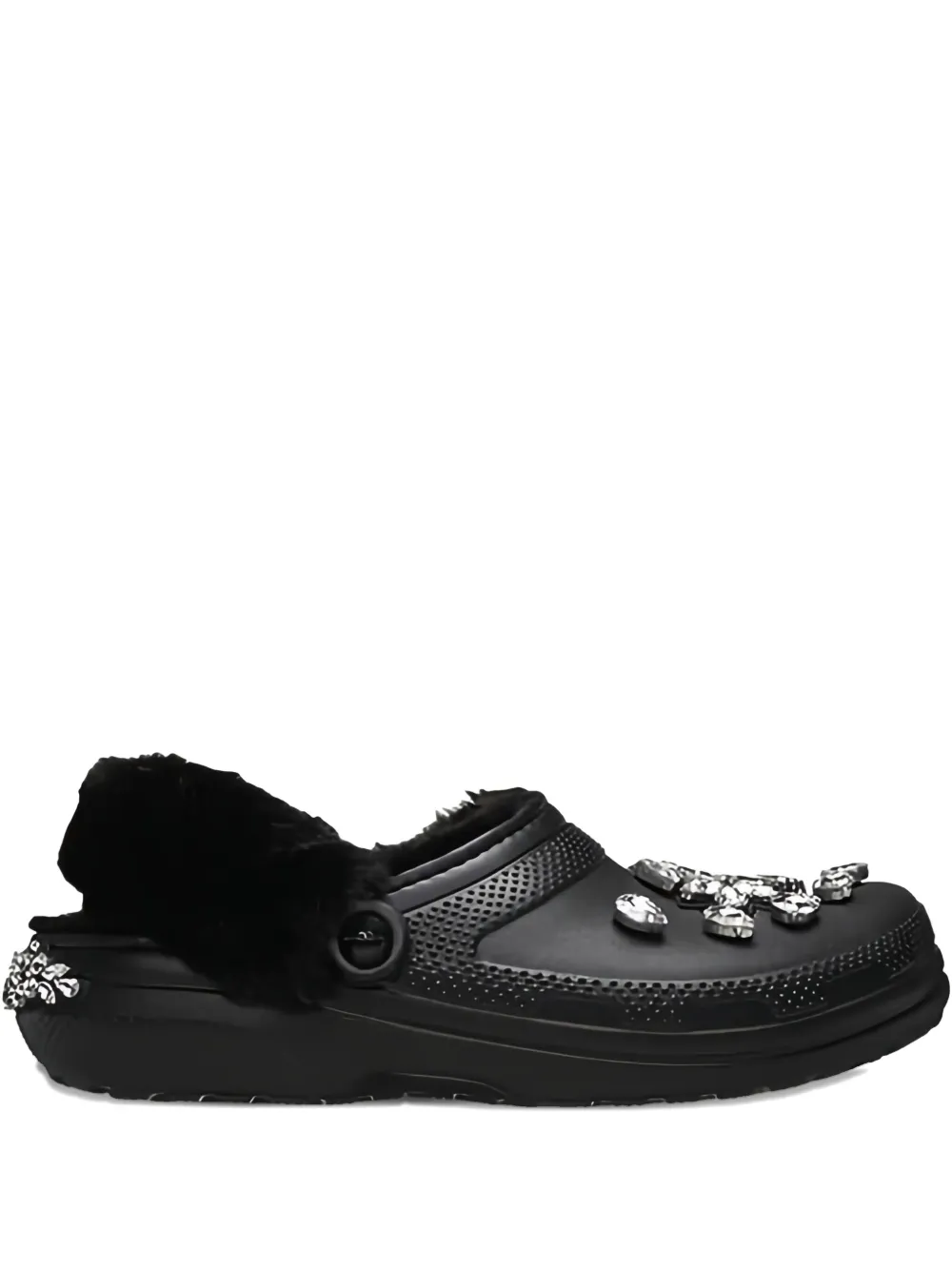 Simone Rocha x Crocs Classic crystal-embellished lined clogs - Nero