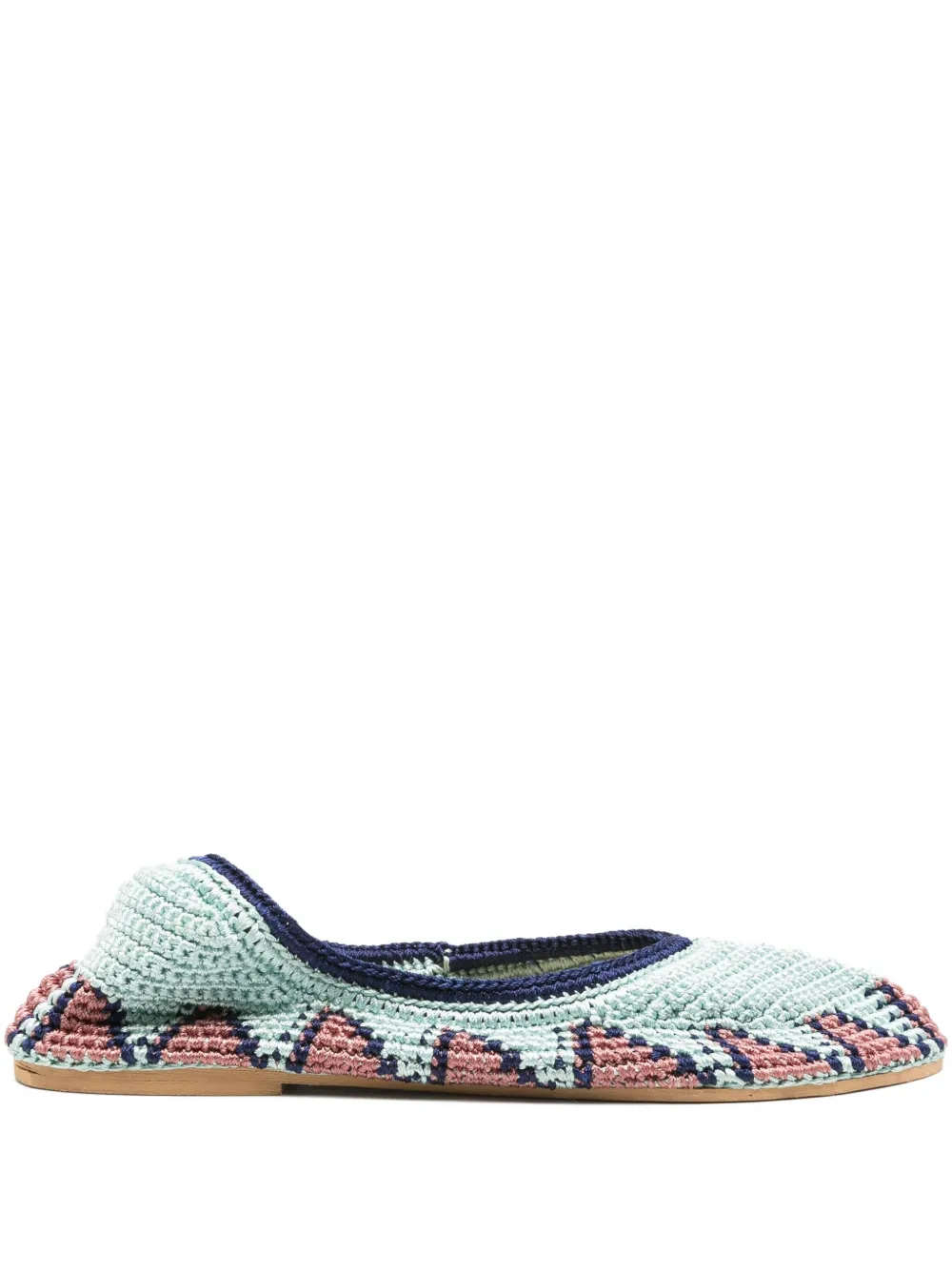 SLO_HAND_MADE crochet ballet flats - Blu