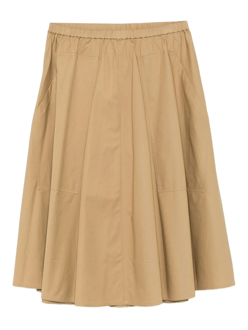 Vince elastic-waistline pocket midi skirt - Toni neutri
